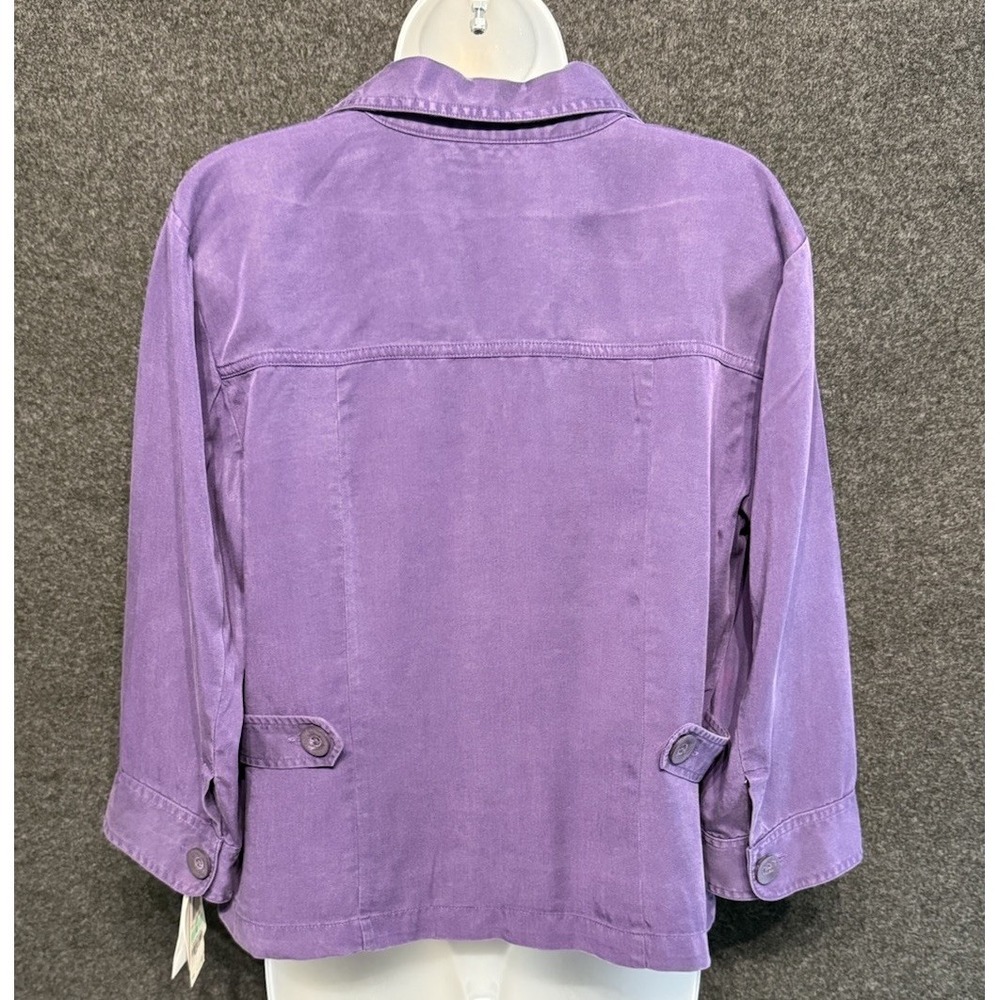 JM Collection Jacket, Women's Size Medium, Purple, Button Up Blazer NWT - Picture 2 of 11